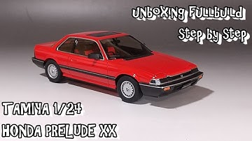 uitpakken volledige bouw TAMIYA 1/24 HONDA PRELUDE XX schaal auto plastic model