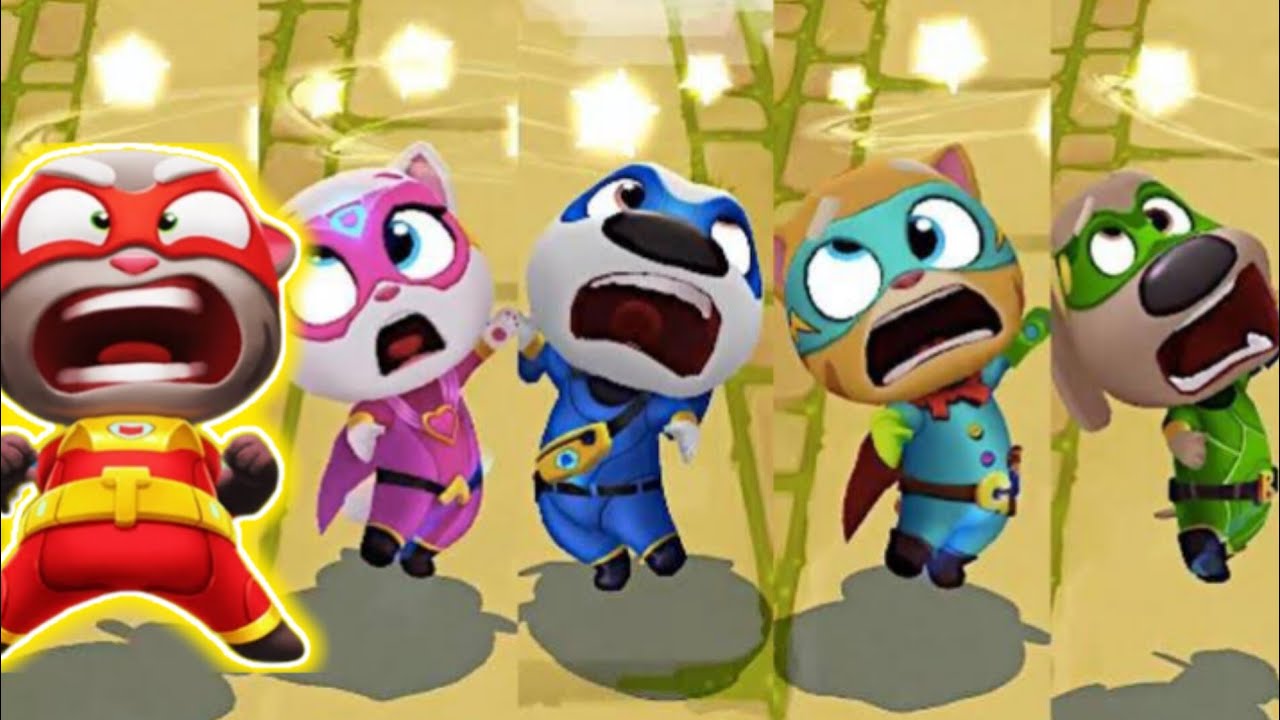 Talking tom heroes dash, selamatkan semua teman tom,Full Screen HD