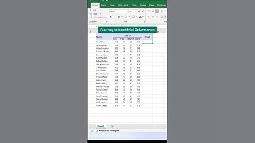 Insert mini column chart 📉 in ms excel #trip #tricks #viruls #spreadsheetmagic #exceltutorial