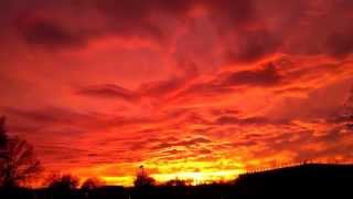 Fire In The Sky, Incredible sunset in 4K