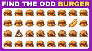 Find The ODD One Out - Junk Food Edition 🍟🍔🍩 |How good are your eyes👀 |Emoji Quiz Challenge Video