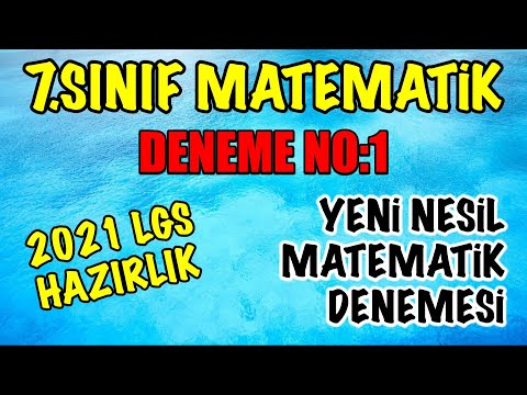 7.SINIF Yeni Nesil MATEMATİK DENEMESİ | #1