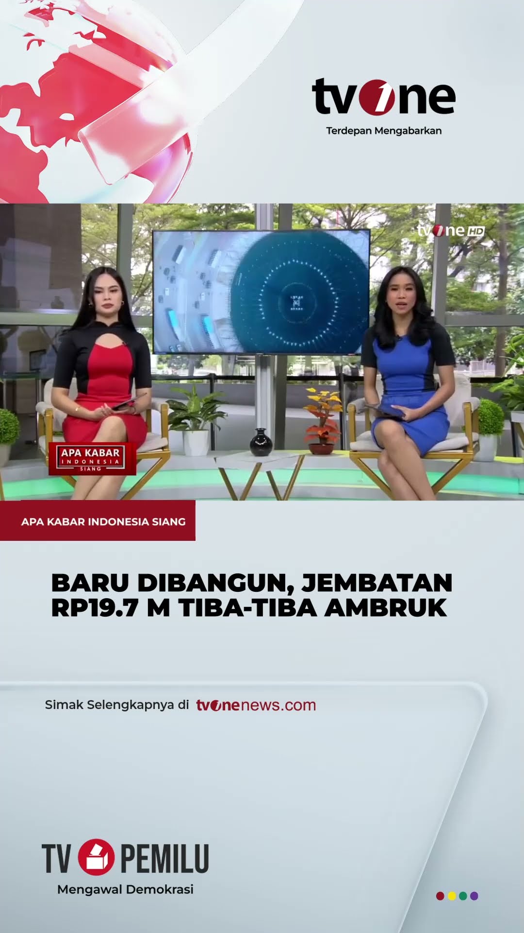 Jembatan Beranggaran Rp19.7 Miliar Ambruk | tvOne