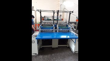 Máy cắt túi ni lông 2 làn độc lập.