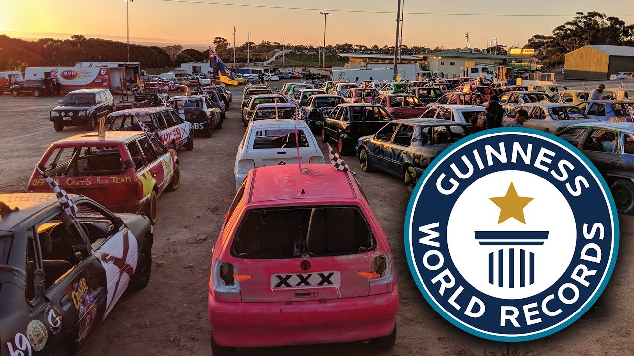 Australia's Largest Demolition Derby World Record Attempt YouTube