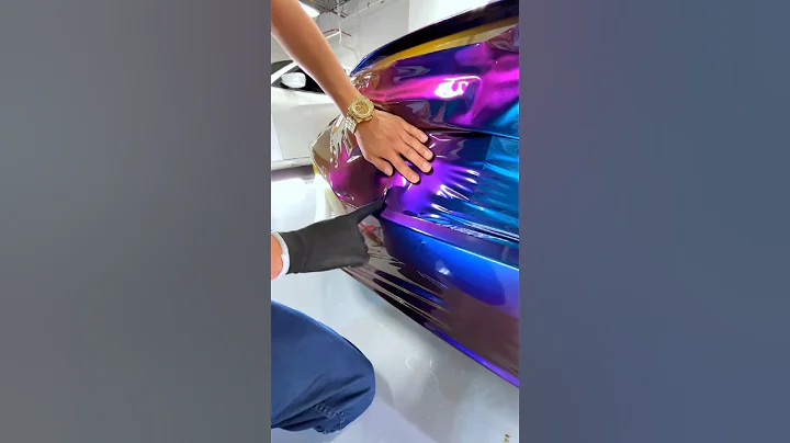 A stunning Color Shift Vinyl Wrap ‼️🔥✨🥵 #carwrapping #carwrap #vinylwrap #asmr #asmrsounds