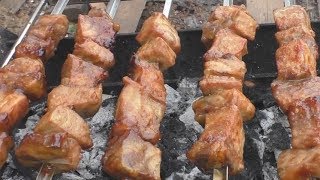 Вкусный шашлык из Рыбы, на шампурах самокрутах,#МоиРецепты#Сом Вкусный шашлык из Рыбы, на шампурах самокрутах,#МоиРецепты#Сом