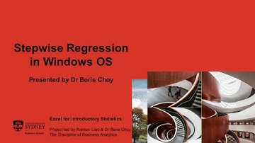[Excel for Introductory Statistics] Chapter 10 - Episode 3 - Stepwise regression