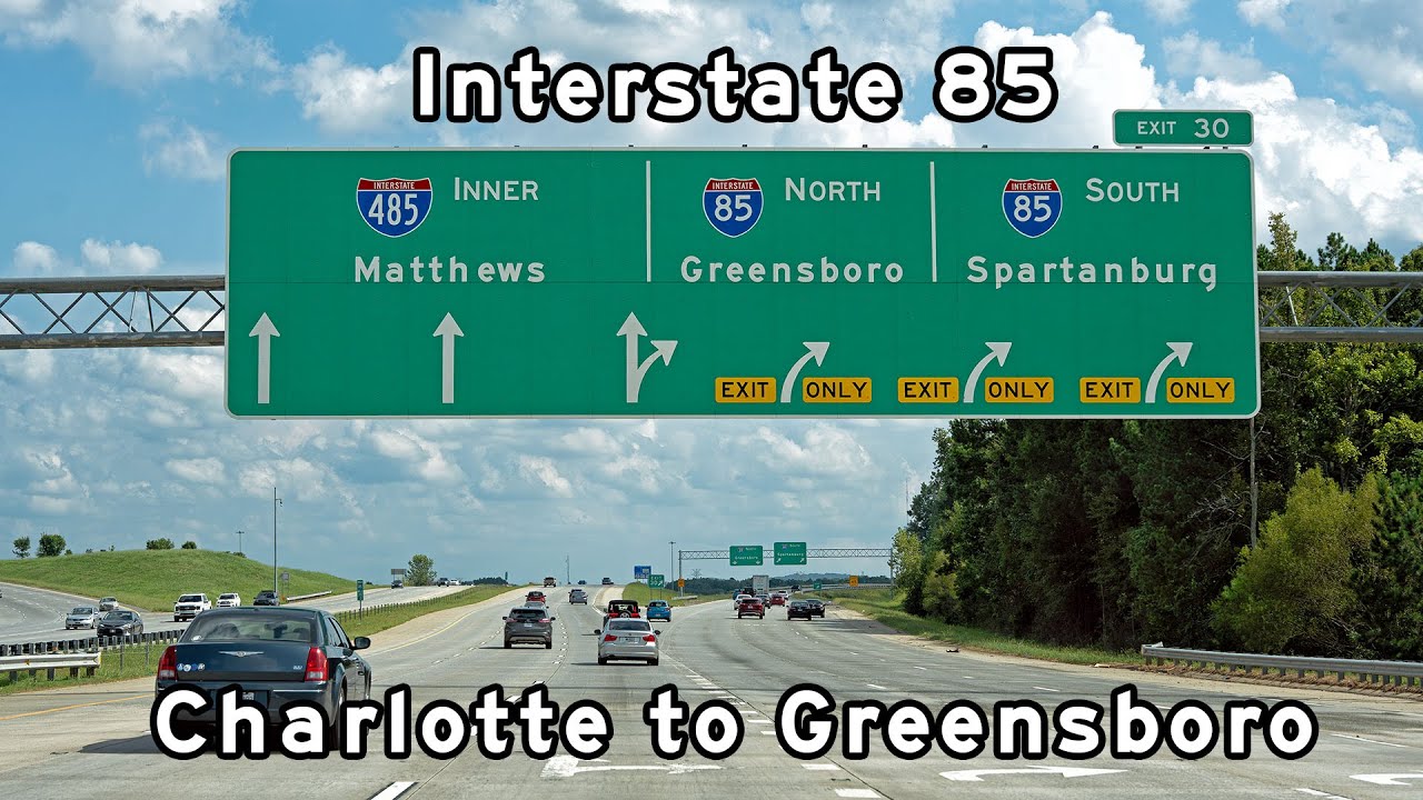 Interstate 85 - Charlotte to Greensboro - September, 2024 - YouTube