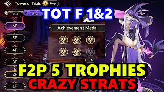 Tower of Trials F1 & F2 Guide – F2P 5 Medals Strategy! (7KR)