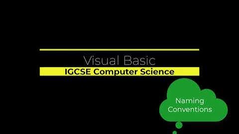 Visual Basic Naming Conventions
