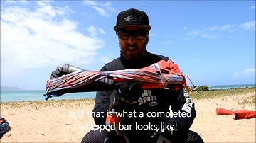 How to wrap a kiteboarding kite bar and lines with David Dorn