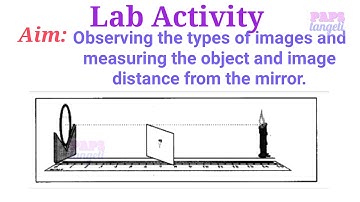 Observing the types of images and measuring the object and image distance from the mirror.