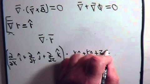 Del Operator And Position Vector