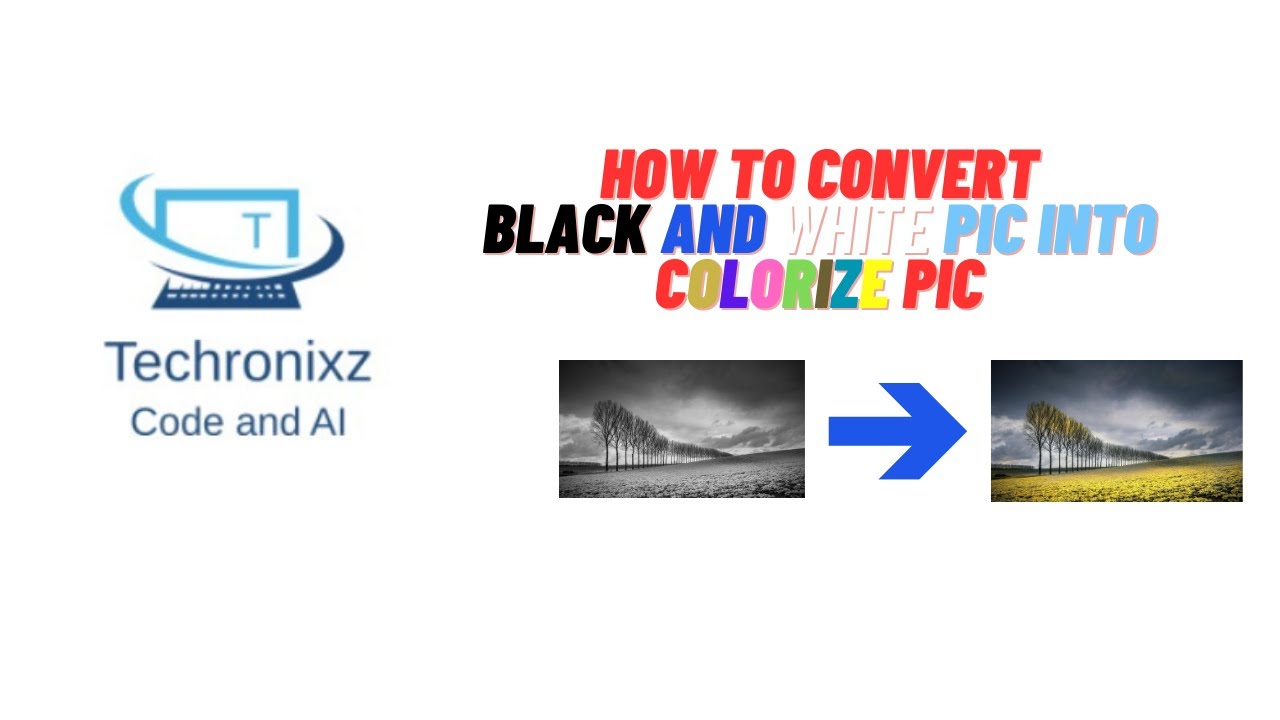 How to convert black and white pic into colorize pic YouTube