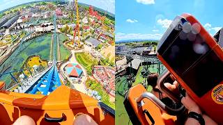 Speed Biggest And Fastest Water Coaster Energylandia Zator Poland 4K Front Vs Back Pov