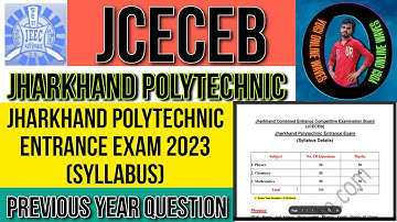 Jharkhand Polytechnic Entrance Exam 2023 Syllabus | #polytechnic #jharkhand #2023