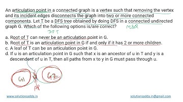 GATE 2021 SET-1 | ALGORITHMS | GRAPHS | DFS | GATE TEST SERIES | SOLUTIONS ADDA | EXPLAINED BY POOJA