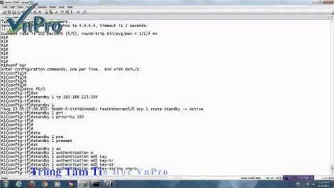 VnPro   Bài Lab Switch HSRP Hot Standby Redundancy Protocol  part 2 avi