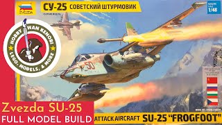 : Plastic Scale Model Build - ZVEZDA SU-25 1/48 - FULL BUILD VIDEO