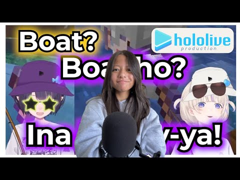 Hajime And Ina MINECRAFT Fishing Date And Suisei Roasted REACTION