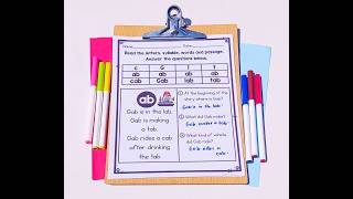 CVC Leveled Reading Passages with Comprehension Questions for Kindergarten & First Grade Literacy
