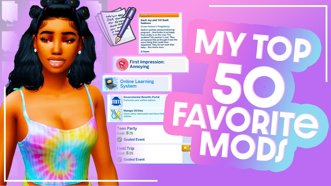ts4 mod  2022 New  MY TOP 50 FAVORITE MODS FOR THE SIMS 4 WITH LINKS ⭐DEESIMS MODS FOLDER⭐