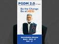 Post Graduate Diploma in Management (PGDM) With Specialization