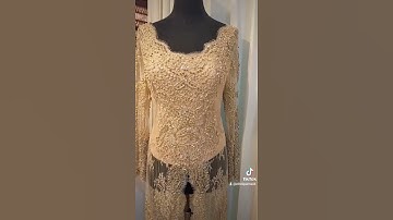 Kebaya Gold Brokat Perancis Payet Jepang untuk Acara Martupol Adat Batak