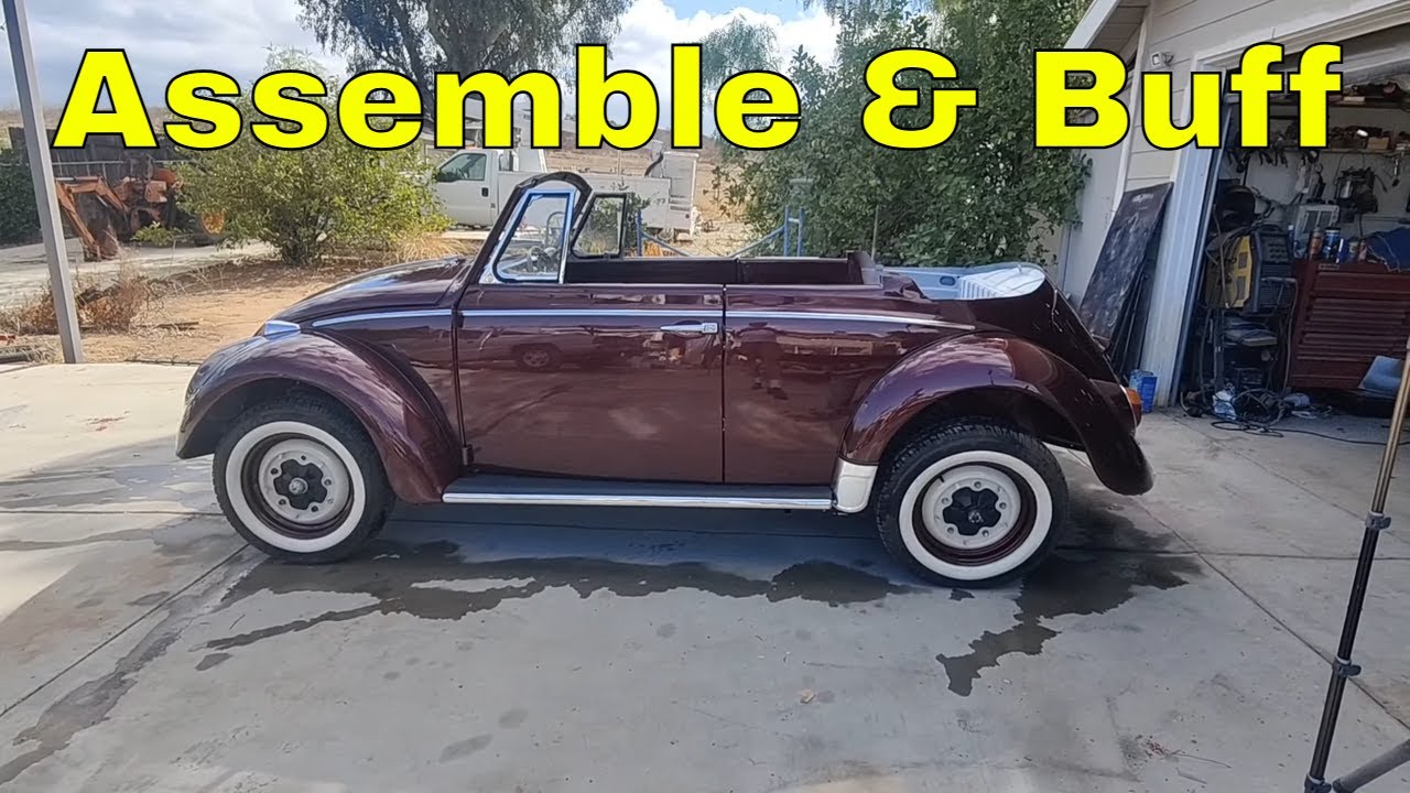 1965 VW Beetle Convertible restoration - Lets Buff the Paint - Assemble it