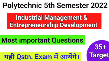 IMED Polytechnic 5th sem important Questions | IMED most important Question | IMED मैराथन क्लास |