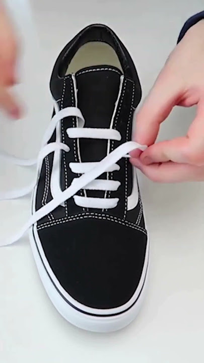 How to Straight Bar Lace Vans for a Clean Look #vansshoes #shoelacetying #shoelaces #shoelacing