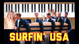 Surfin USA (The Beach Boys) [Easy Piano Tutorial] @RhapsodyPianoStudio