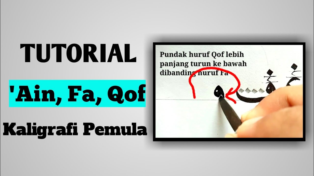 Tutorial Membuat Huruf ع غ ف ق) | Kaligrafi Pemula | Ngaji Khat #6