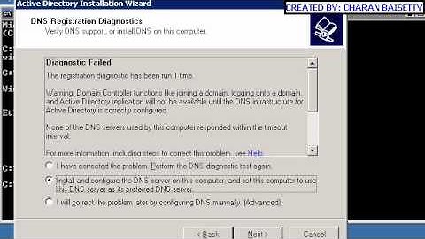 ISUPPORTYOU Video : Windows 2003 DCPromo Using Standard Method