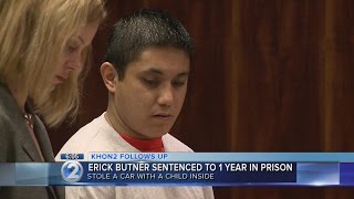 Man sentenced for stealing car with toddler inside