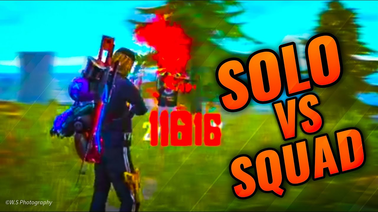 Solo VS Squad 1 VS 4 Full Gameplay Garena free fire 🔥 W.S Gaming - YouTube