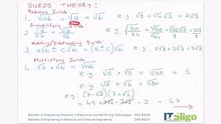Surds Example 8 Leaving Cert Higher Level Maths