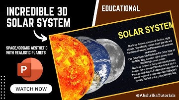 PowerPoint 3D Solar System Tutorial | Incredible Planet Animation 2025 | Educational Animation