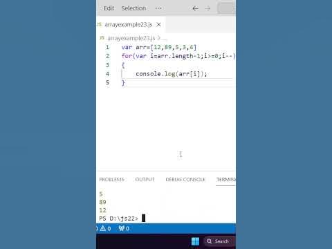 how to reverse array in JavaScript | array in JS #javascript - YouTube