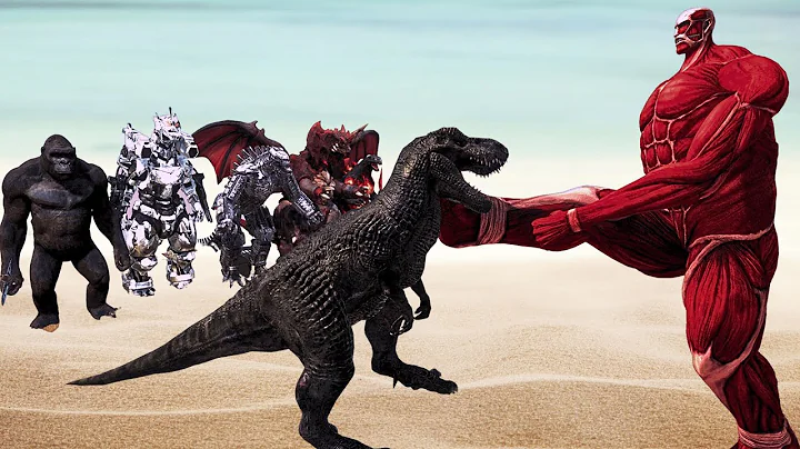 Monster War | Colossal Titan vs King Kong vs Godzilla | Animal Revolt Battle Simulator - ARBS