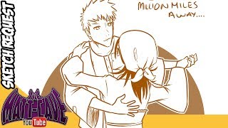 Sketch Request - Bleach - Ichigo and Rukia - Aladdin song a million miles away