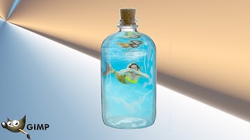 Mermaid in a bottle made with gimp