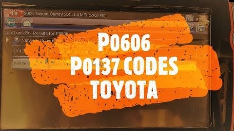 2002 - 2007 TOYOTA CAMRY FIX FOR P0606 P0137 ENGINE LIGHT PROBLEM
