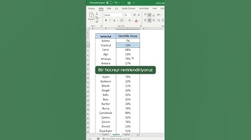 Excelde Hücre Renklendirme 💼📊 #excel #exceltips