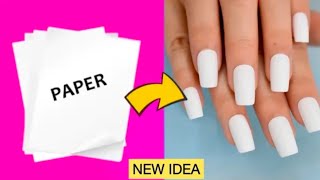 : How to make fake nails from paper | diy paper craft idea