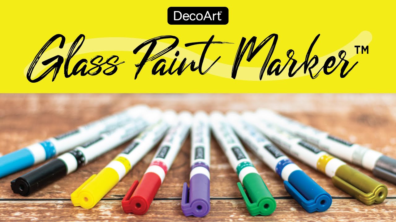 Decoart Glass Paint Marker Multi Pack 6 Pkg Brights