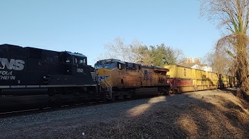 NS 25A with UP 7771 trailing in Charlottesville Virginia