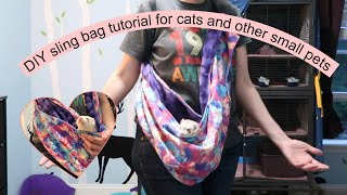 DIY sling bag tutorial for cats and other small pets