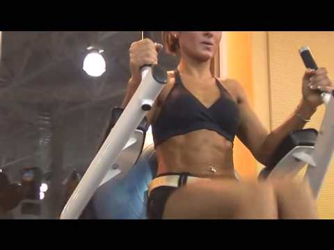 fitness woman pregnant Fitness Girl Abs Workout with Captain's Chair Leg Raise